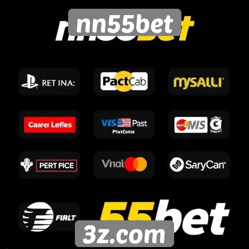 Opções de pagamento disponíveis na plataforma nn55bet